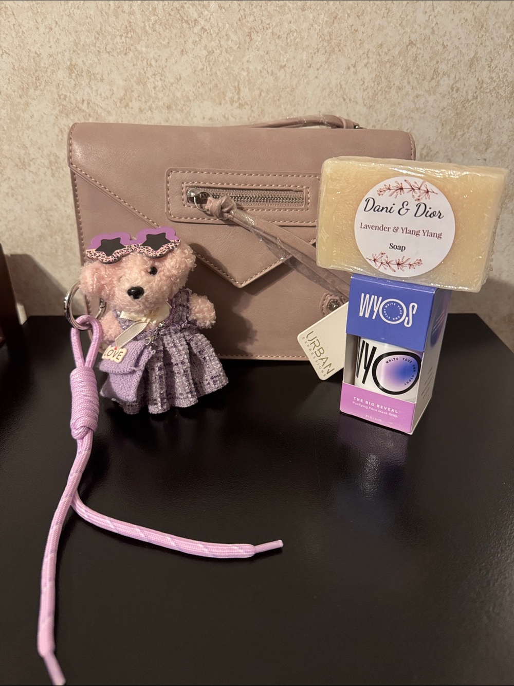 Urban Expressions Mauve Envelope Crossbody Bag/ Bundle